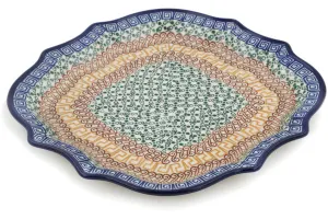 10" 8 Point Plate - Grecian Sea