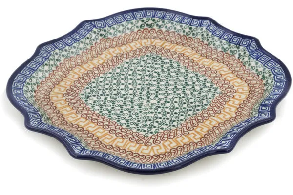 10" 8 Point Plate - Grecian Sea