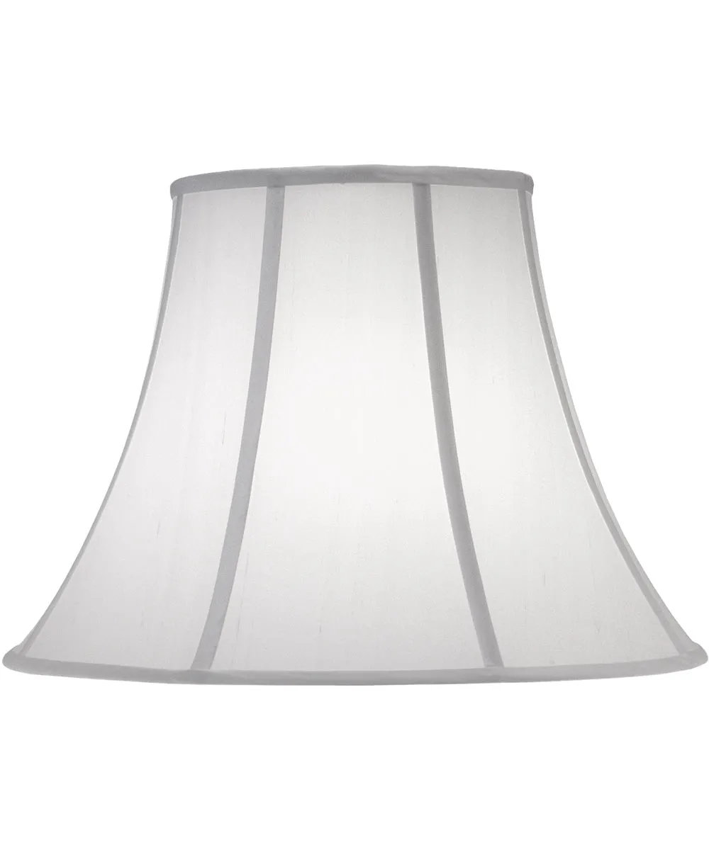 10x20x15 Off White Silk Shantung Bell Softback Lampshade