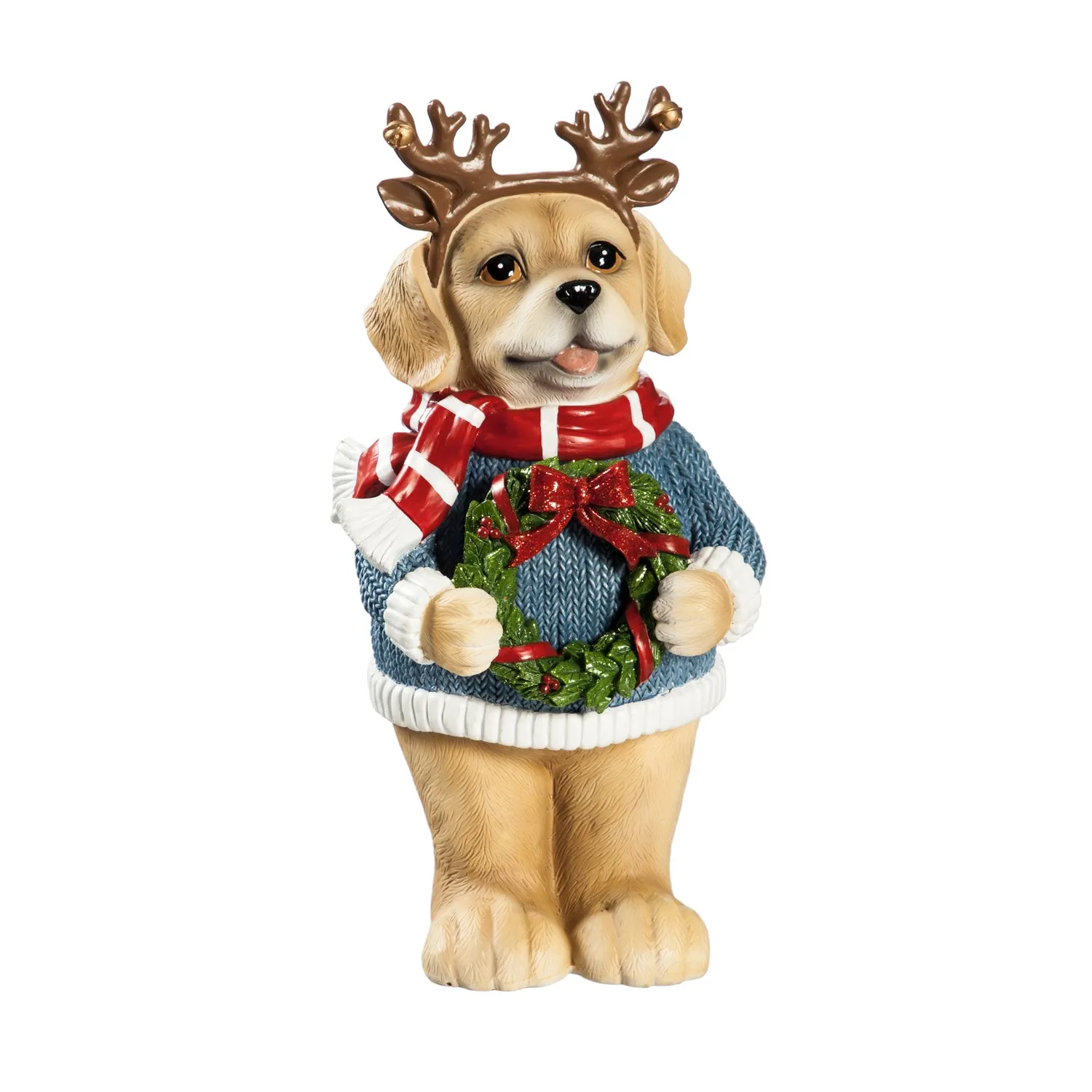 11"H Pets in Holiday Spirit Garden Statuary, 4 Asst.,84g3046