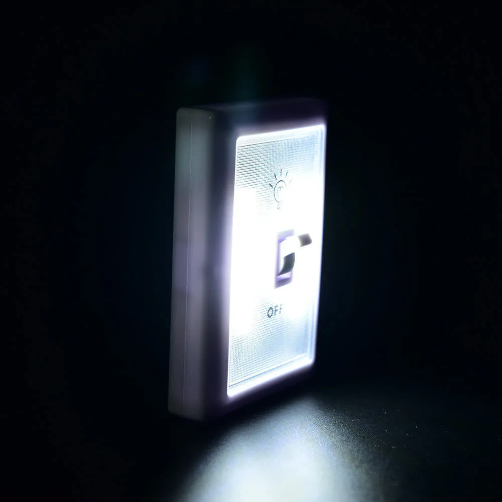 2 COB Lights Switch LED Night Lamp Wireless Closet Wall Lights Battery Operated