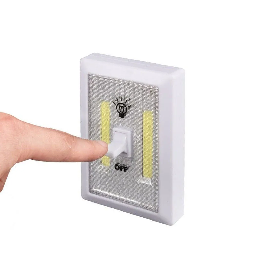 2 COB Lights Switch LED Night Lamp Wireless Closet Wall Lights Battery Operated