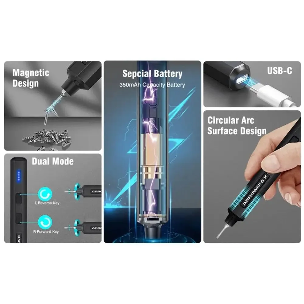28 In-1 Rechargeable Cordless Magnetic Electric Screwdriver Precision Bits Set
