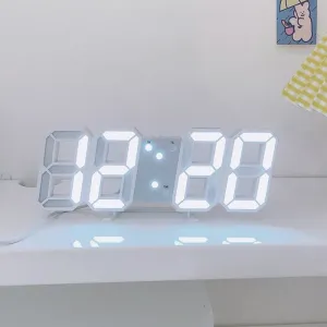 3d Led Digital Clock Luminous Fashion Wall Clock Multifunctional Creative Usb Plug in Electronic Clock Home Decoration