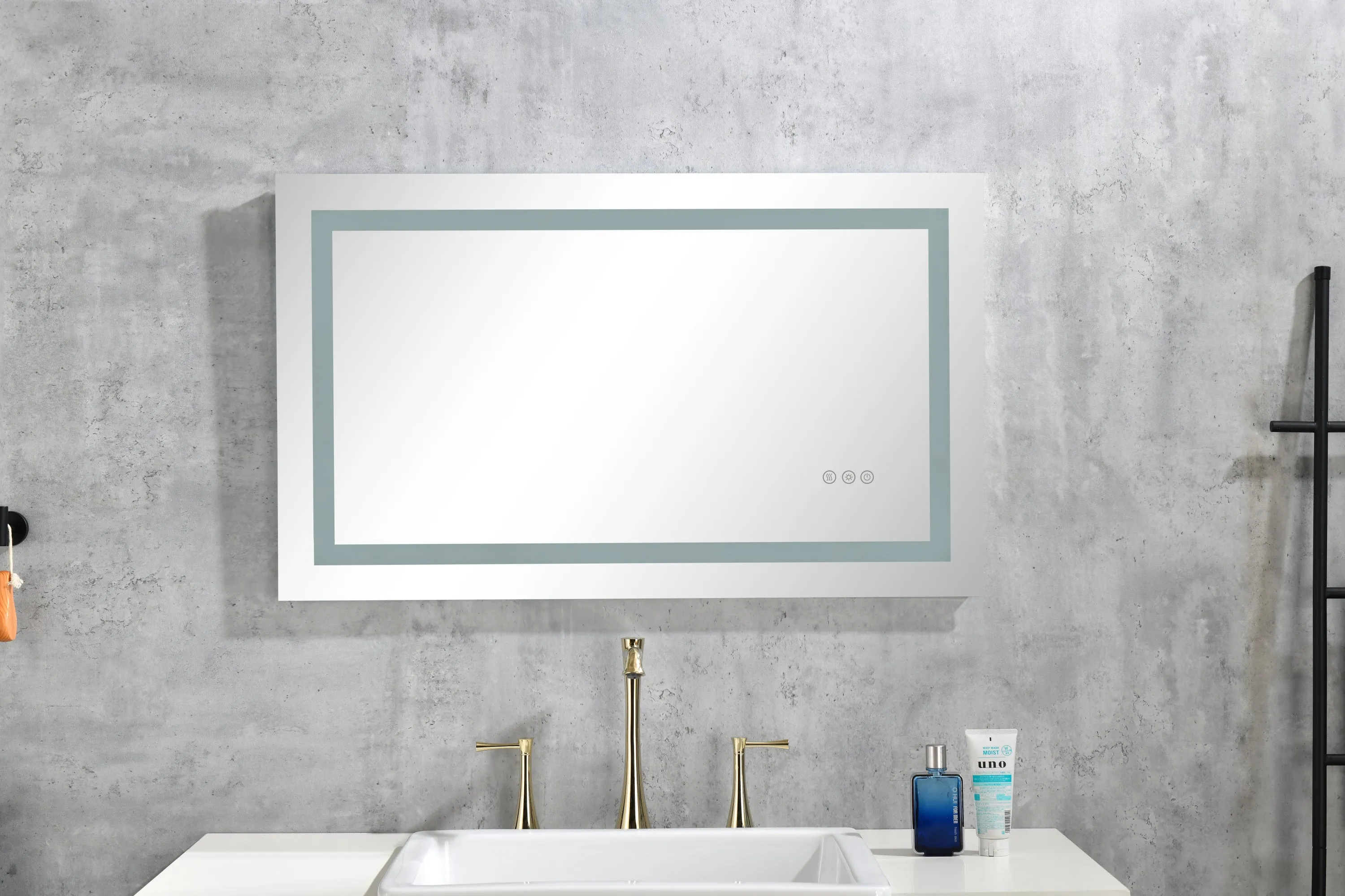 48 x 24 Inch LED Mirror Bathroom Vanity Mirrors with Lights, Wall Mounted Anti-Fog Memory Large Dimmable Front Light Makeup Mirror