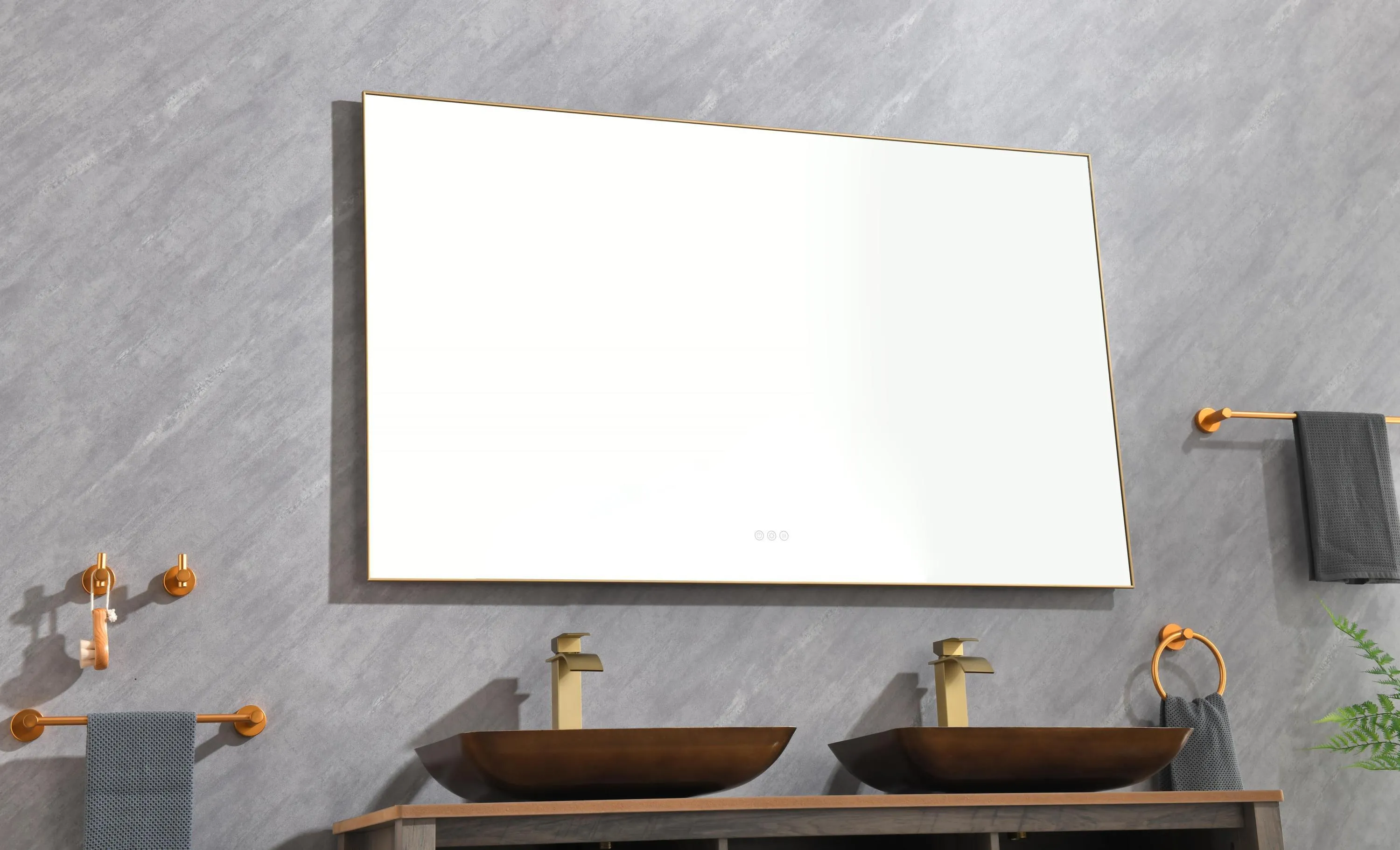 60x 36Inch LED Mirror Bathroom Vanity Mirror with Back Light, Wall Mount Anti-Fog Memory Large Adjustable Vanity Mirror