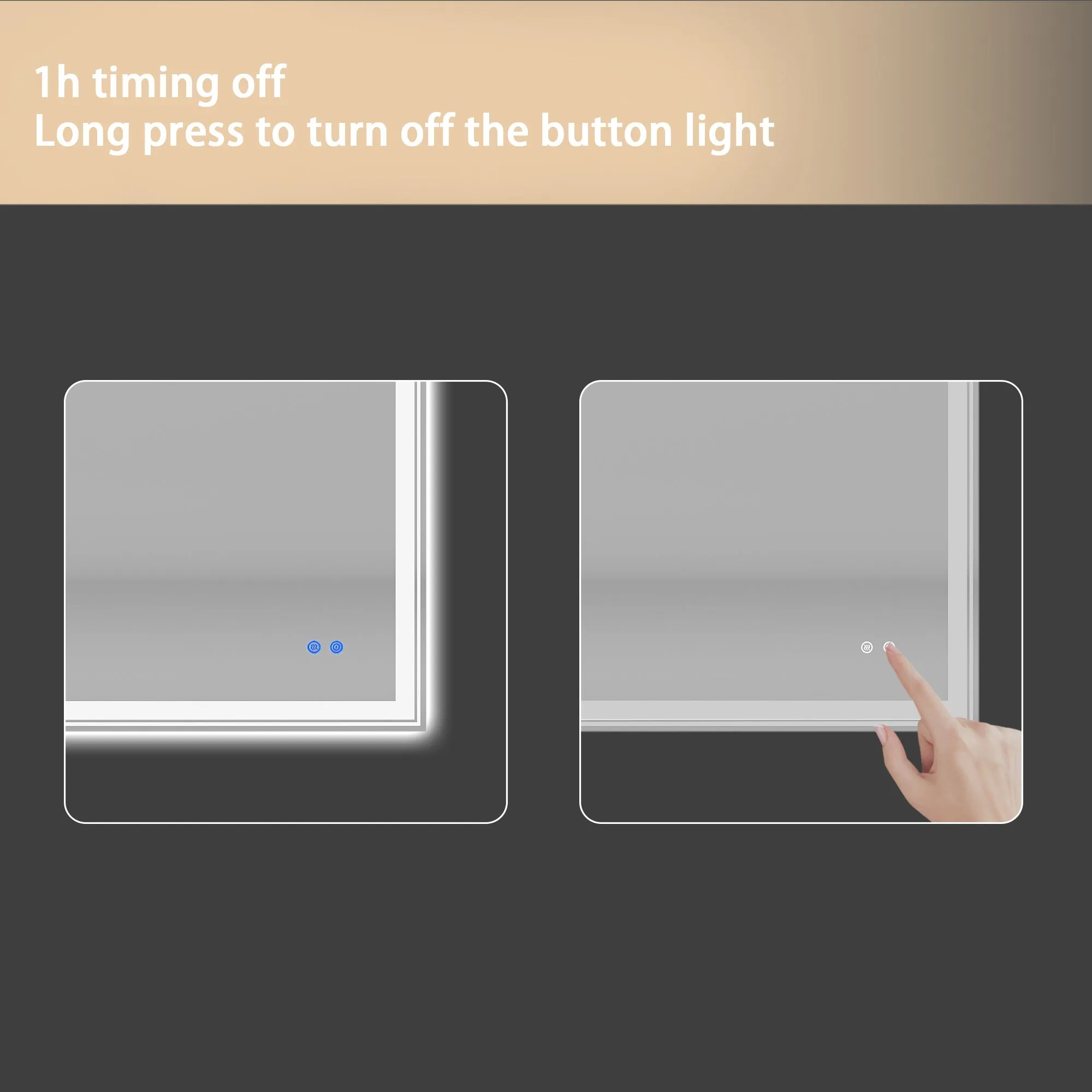 72×36 inch LED-Lit bathroom mirror, wall mounted anti-fog memory Large Adjustable Brightness front and back light Rectangular Vanity mirror