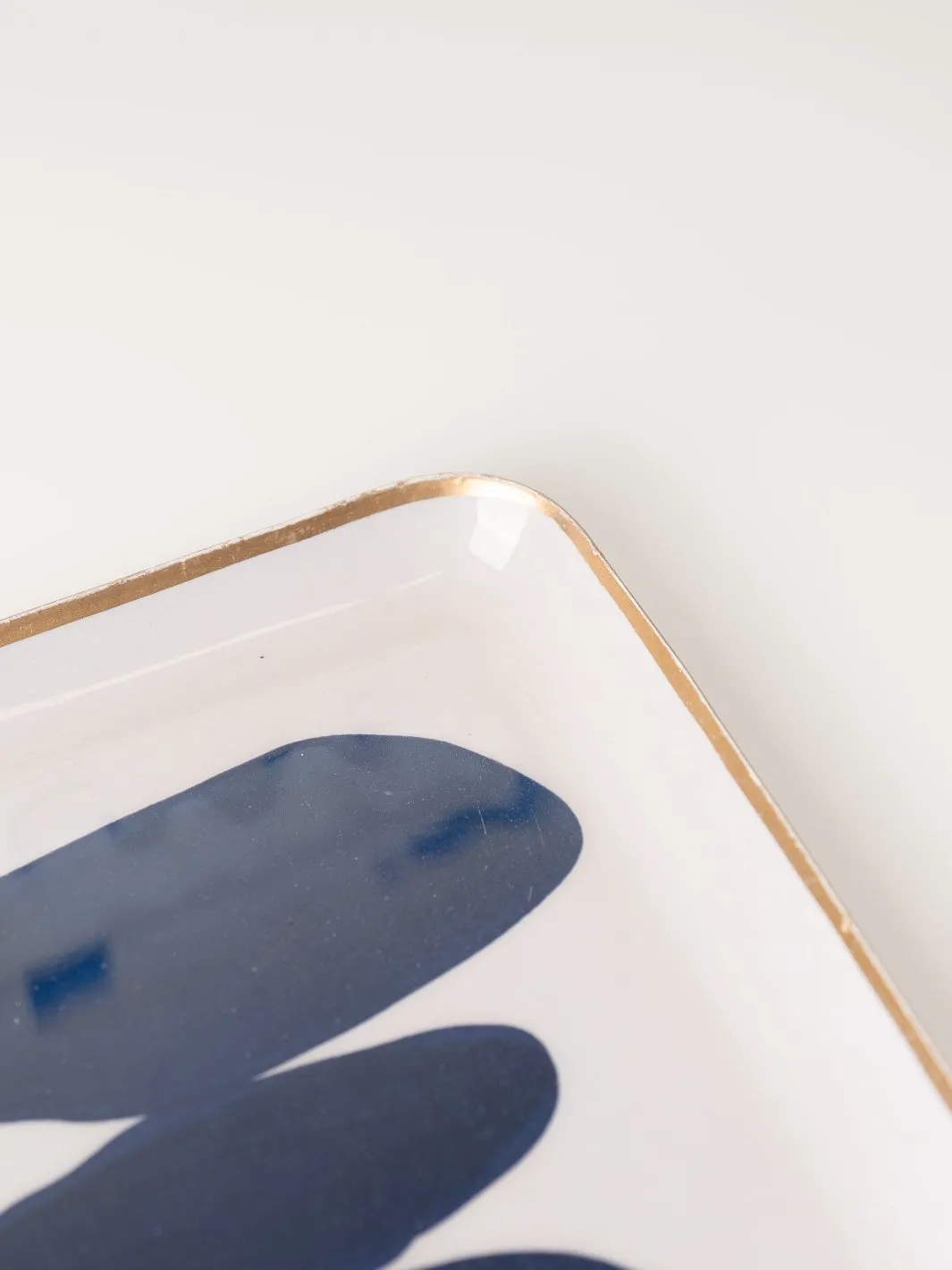 Abstract Enameled Metal Tray