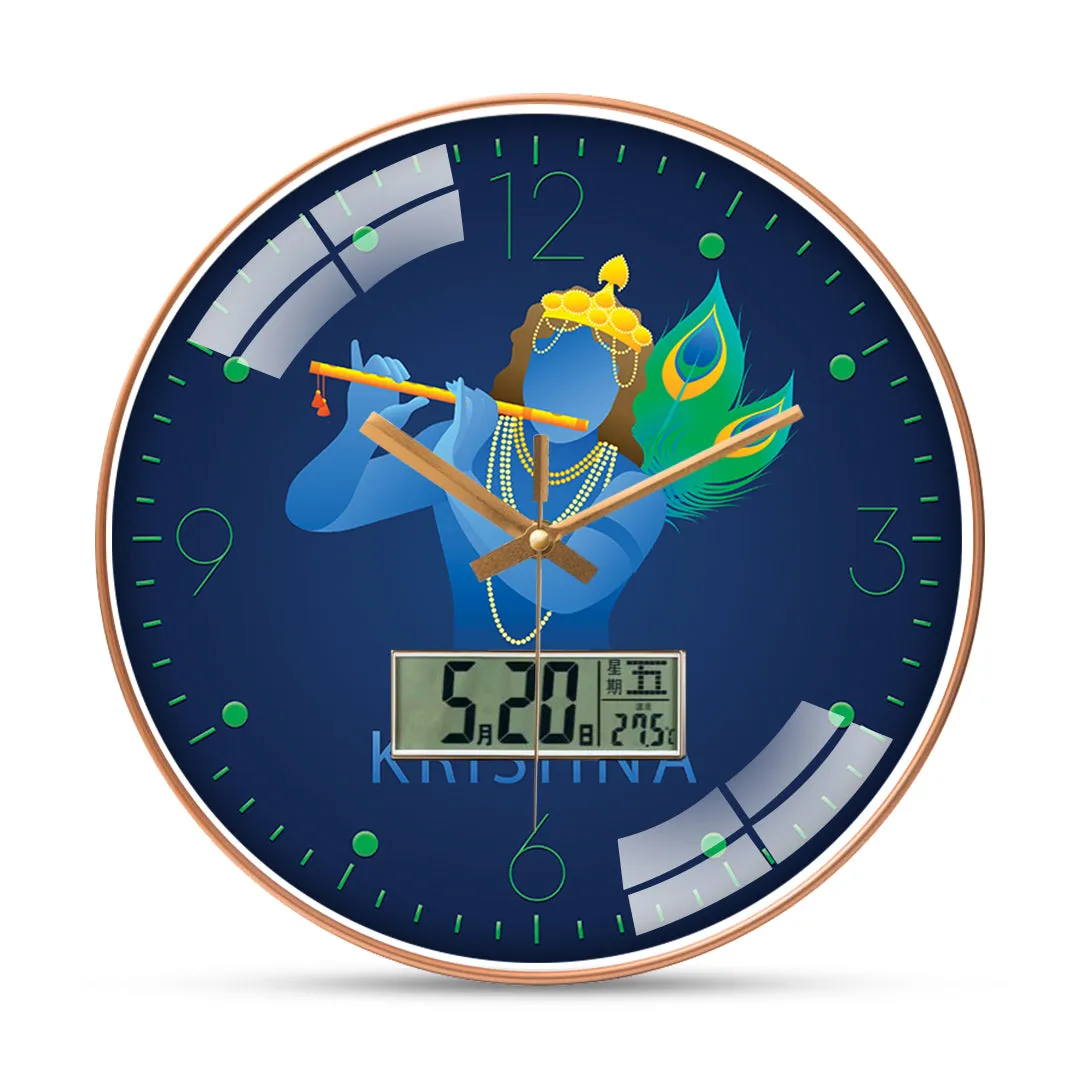 Abstract gradient Krishna wall clock