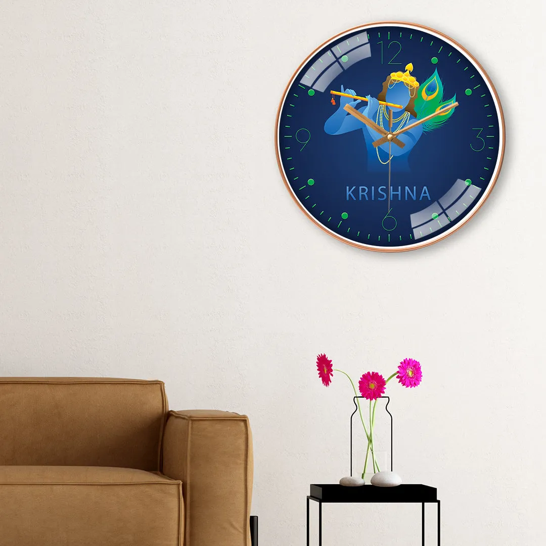 Abstract gradient Krishna wall clock
