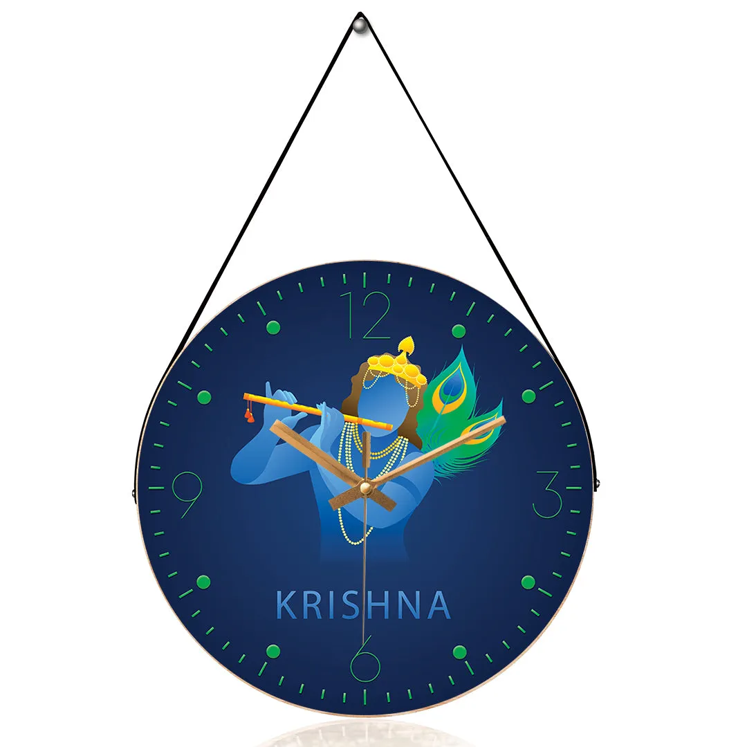 Abstract gradient Krishna wall clock