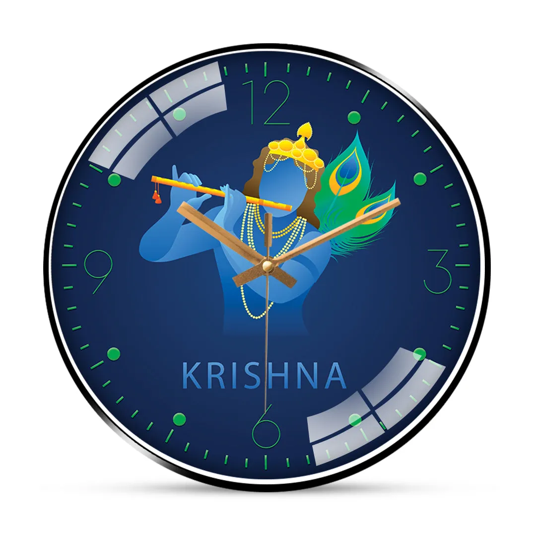 Abstract gradient Krishna wall clock