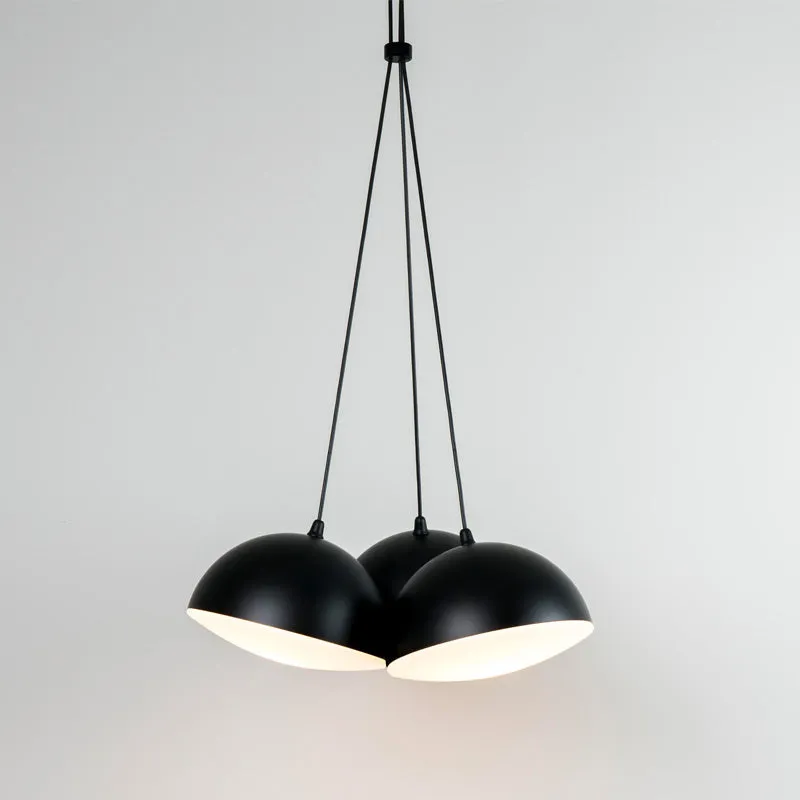 Adjustable Black 3 Head Pendant Light