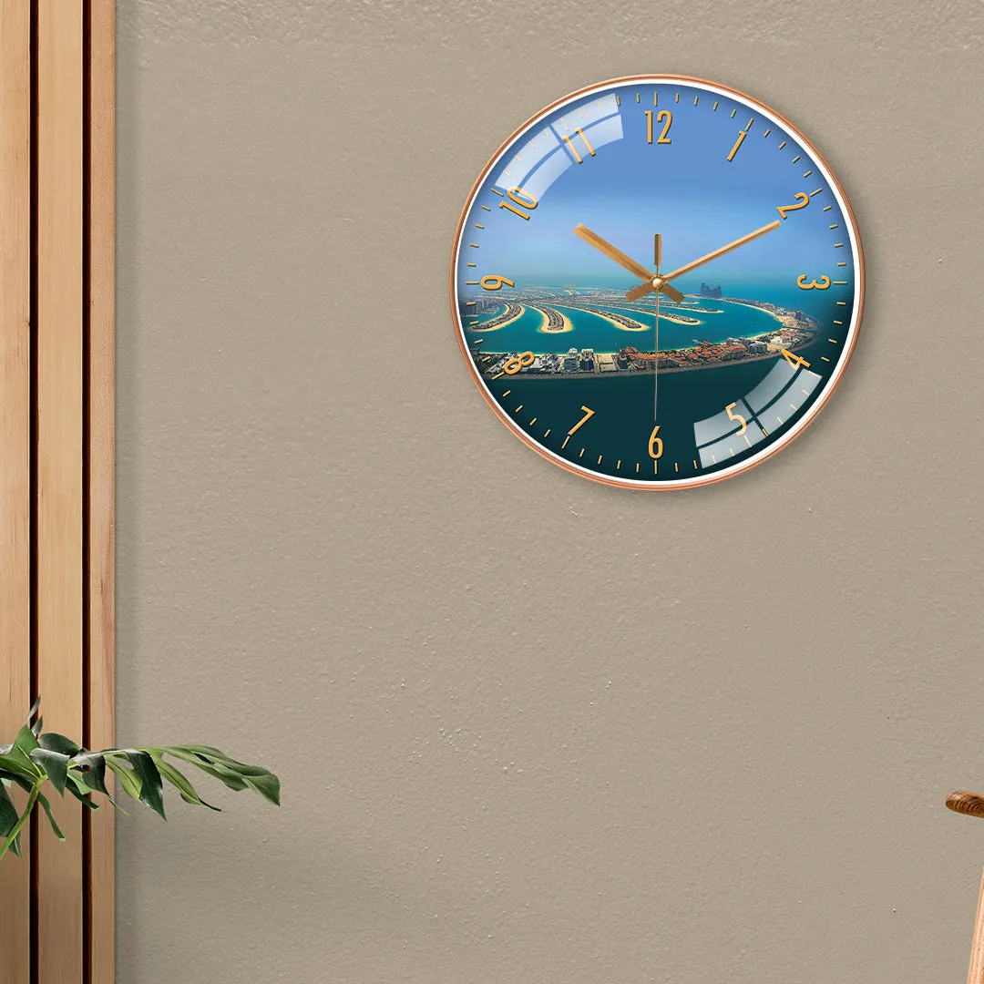 Aerial View Palm Jumeirah Wall Clock