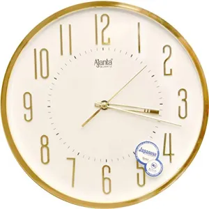 Ajanta 2757 Plastic Abstract Wall Clock (White, 9.8 Inches X 0.3 Inches X 9.8 Inches)