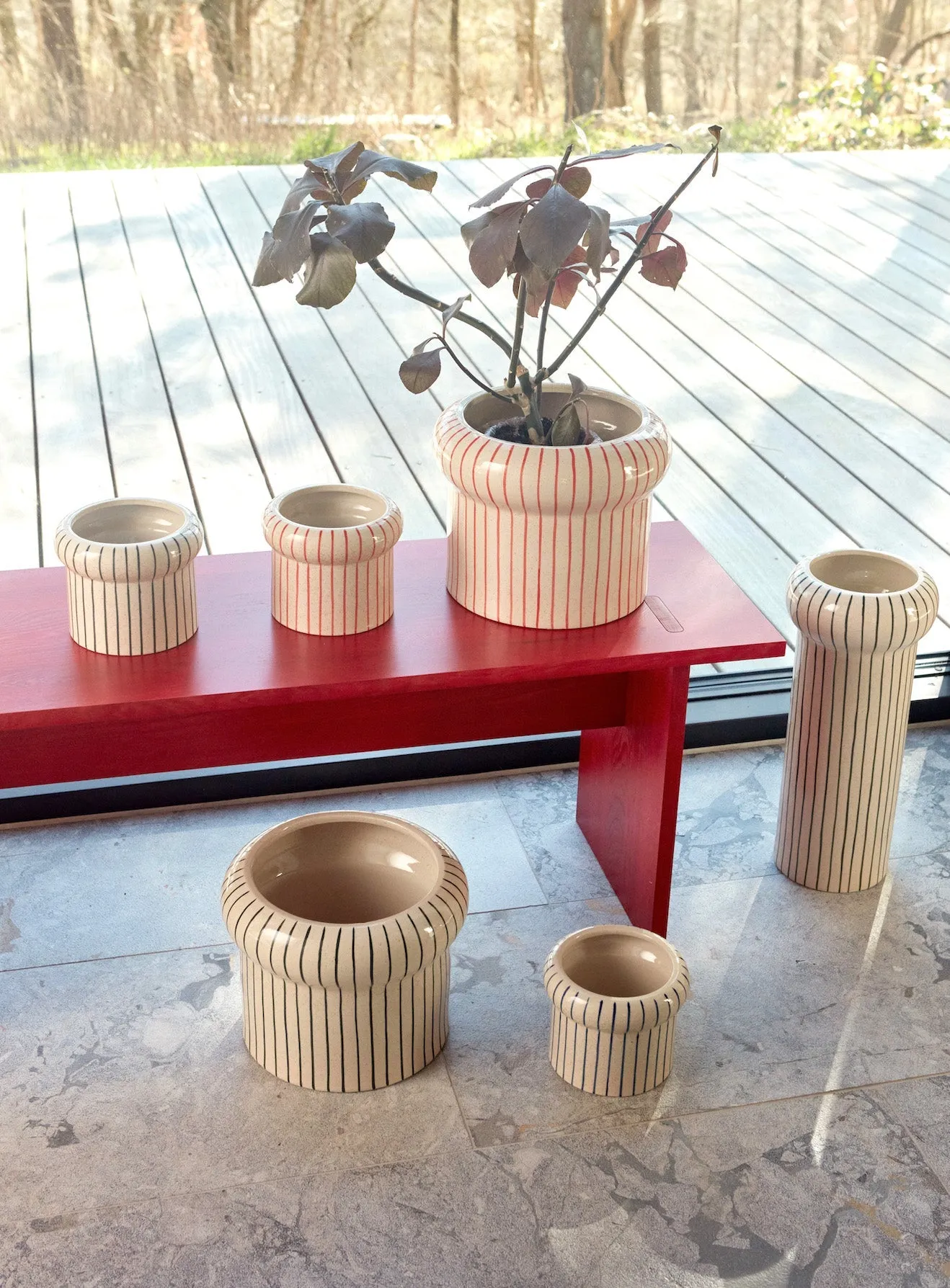 Aki Pot - Small in Cherry Red