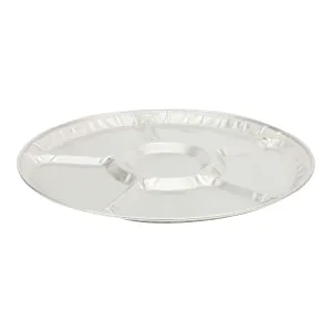 Aluminum Serving Trays with Compartments, 16 Inches, 1 Count