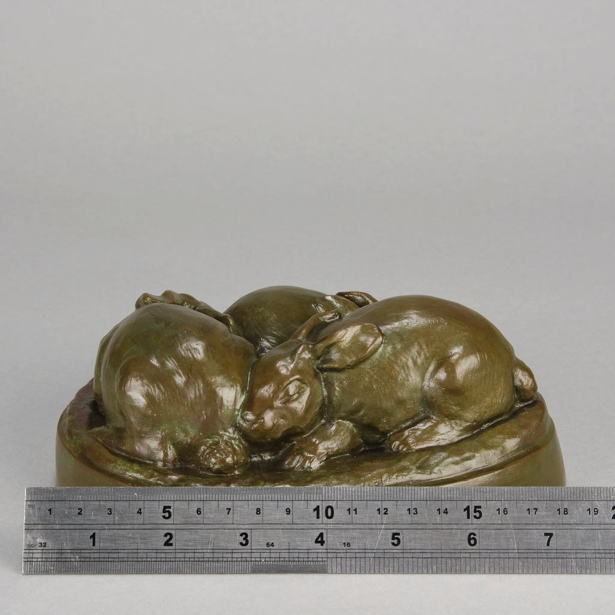 American Bronze 'Three Sleeping Bunnies'