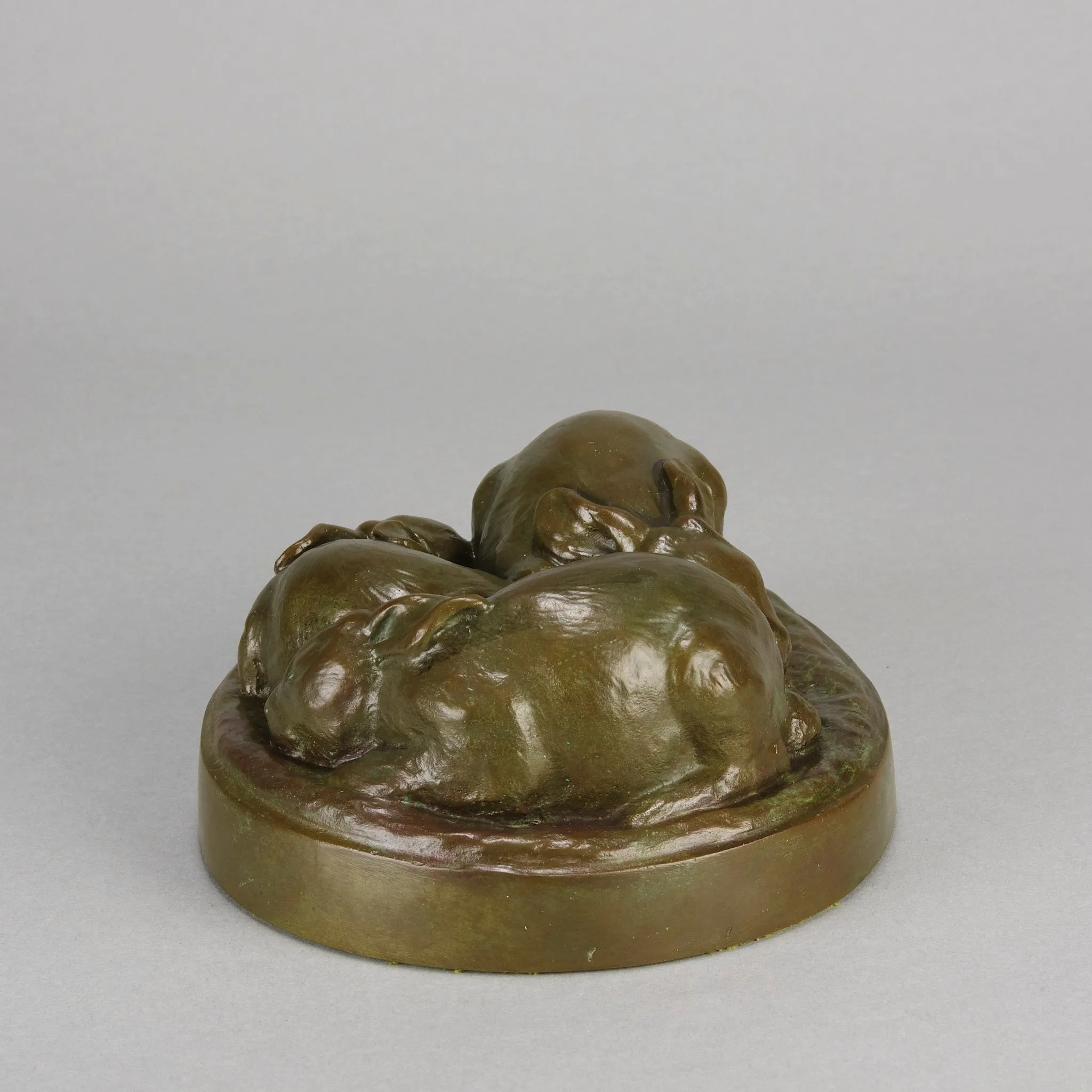 American Bronze 'Three Sleeping Bunnies'