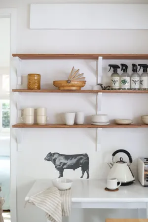 Anna Louise Richardson - Hand Drawn Bull (left) Removable Fabric Wall Decal (alr007)