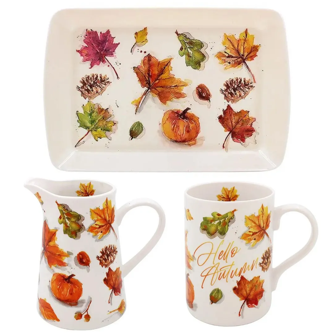 Autumn Leaves Range - Serving Trays, Jugs & Mugs