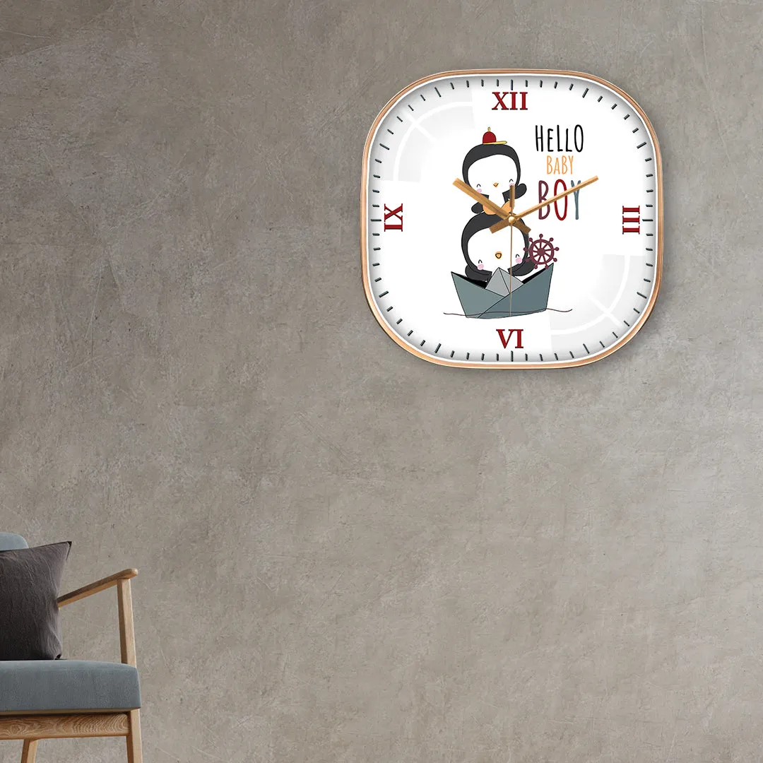 Baby penguin wall clock