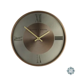 Baker and brown bronze clock 30cm