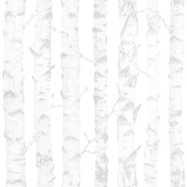 Birdie Grey Birch Wallpaper from the Fable Collection