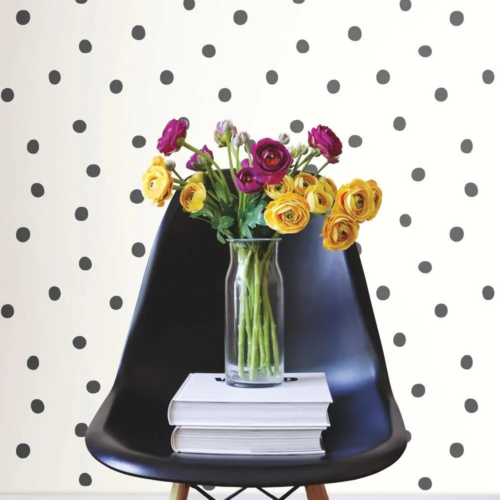 Black Dots Peel and Stick Wallpaper