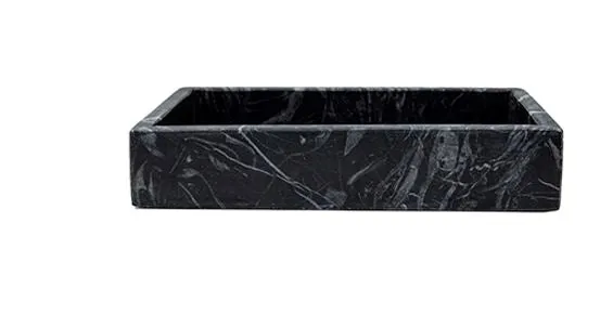 Black Marble Napkin Tray