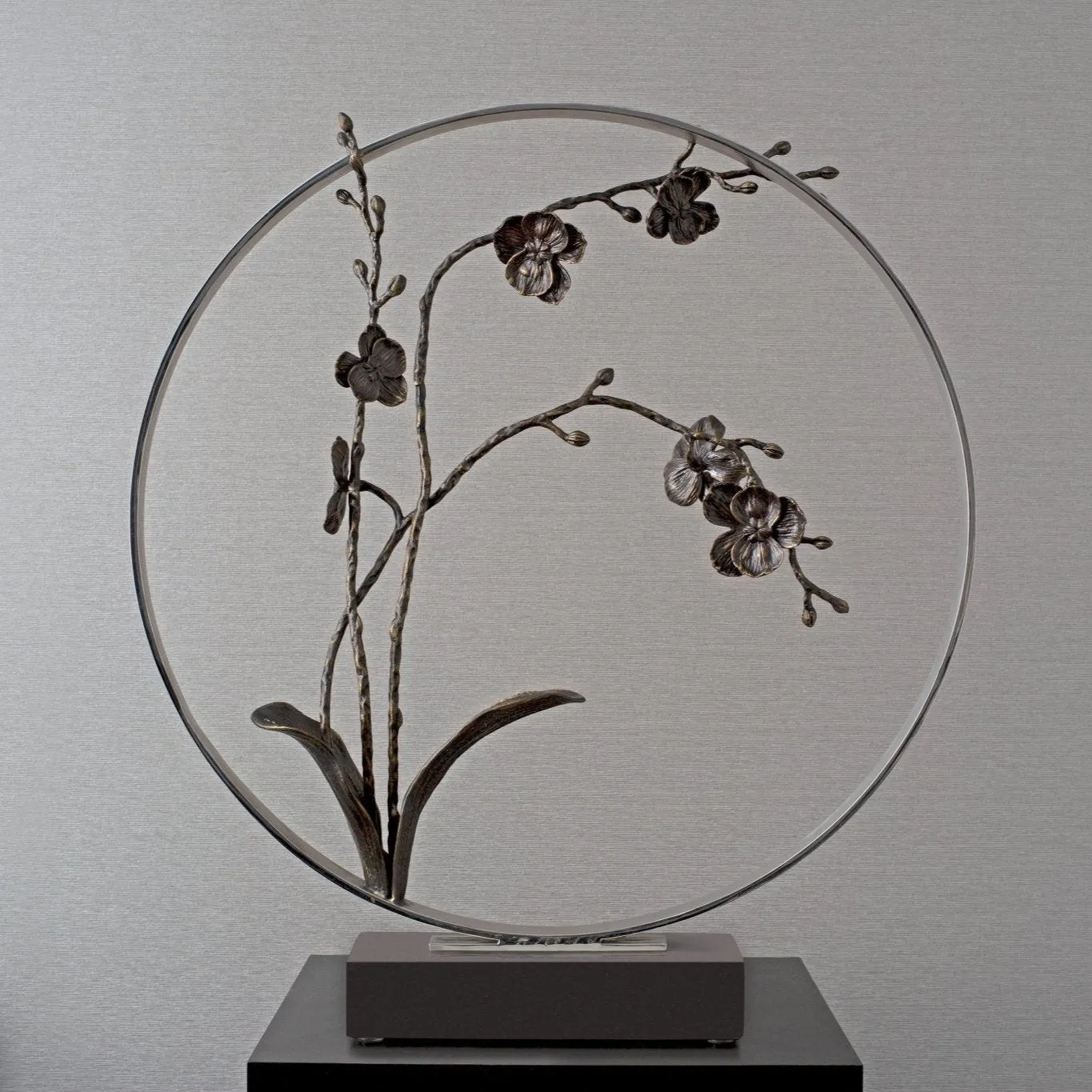 Black Orchid 22" Moon Gate Sculpture