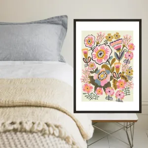 Blooms Folk Art Print