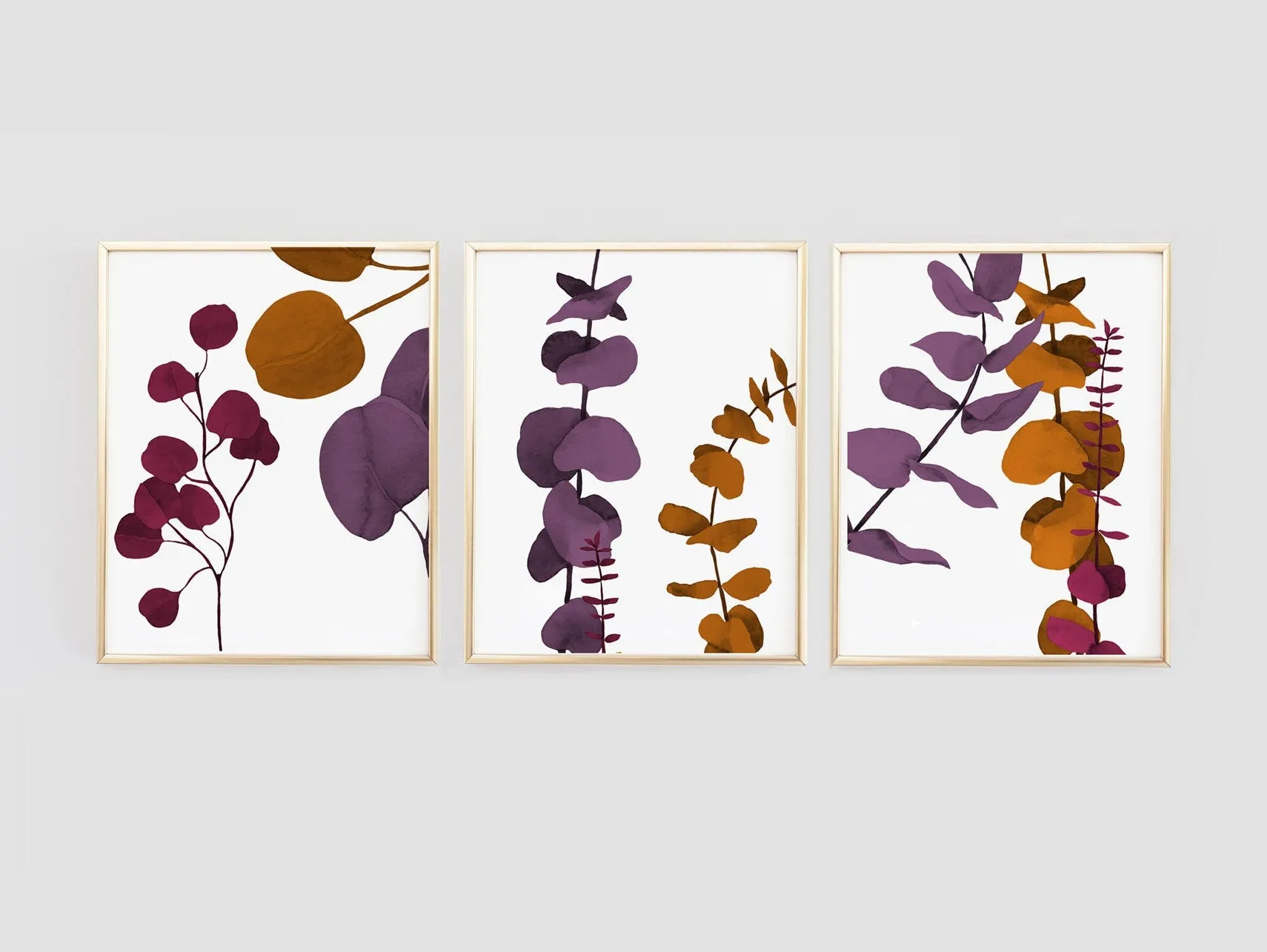 Boho Eucalyptus abstract wall art