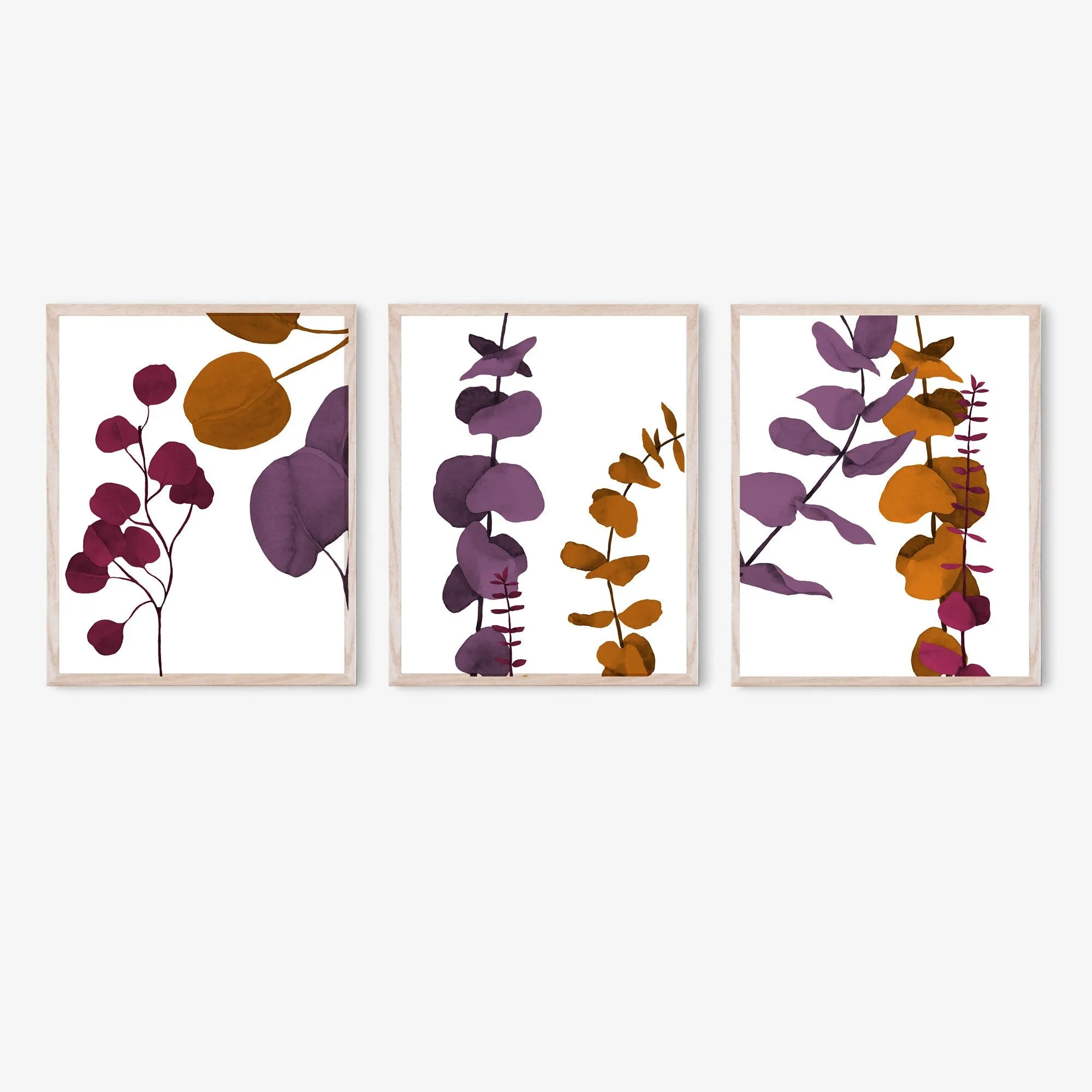 Boho Eucalyptus abstract wall art