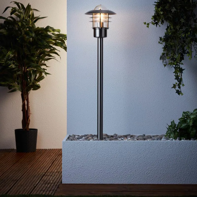 Brilliant 1 Light 60W Terrence Outdoor Path Light - Stainless Steel | 45785/82