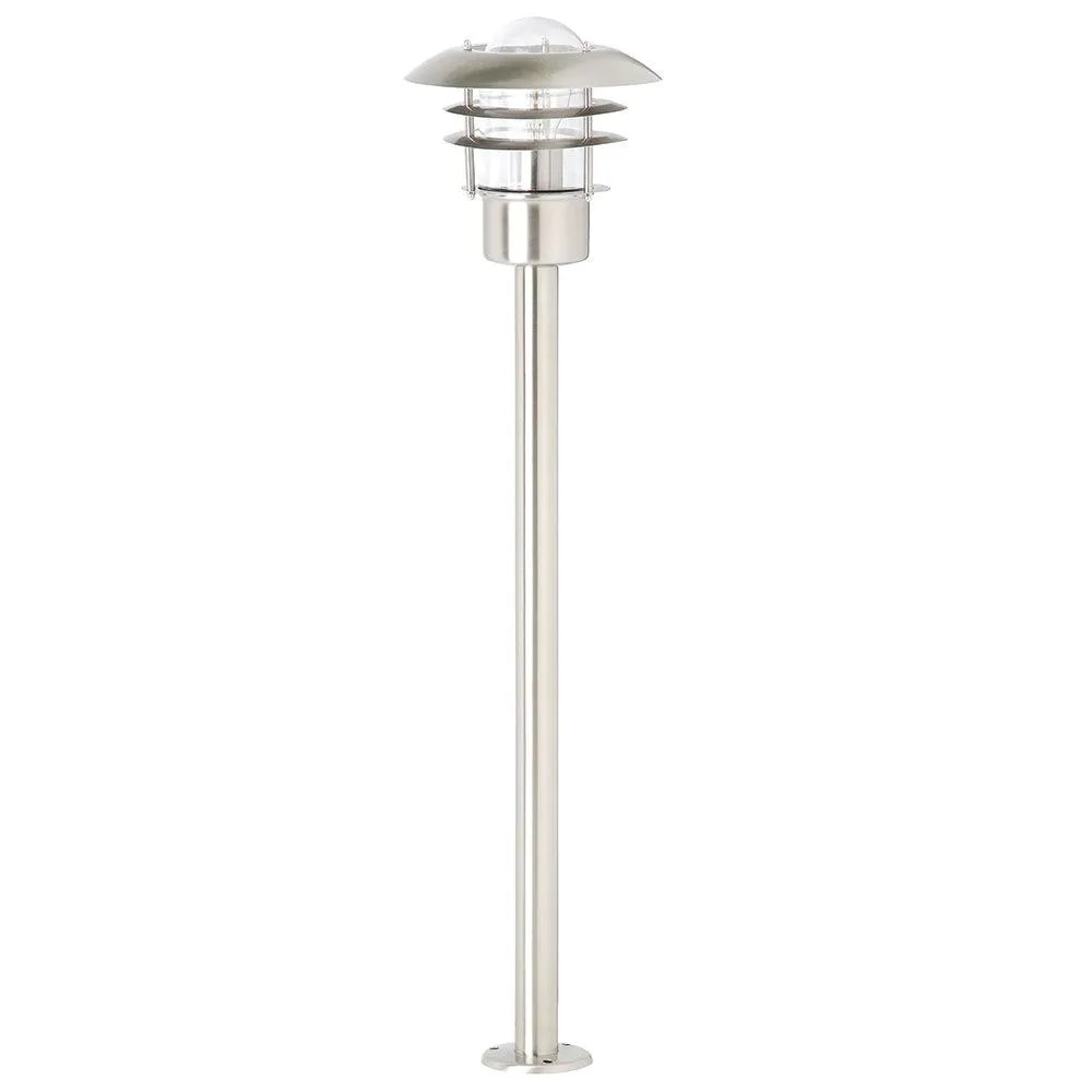 Brilliant 1 Light 60W Terrence Outdoor Path Light - Stainless Steel | 45785/82