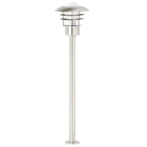 Brilliant 1 Light 60W Terrence Outdoor Path Light - Stainless Steel | 45785/82