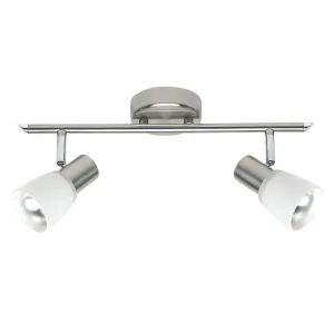 Brilliant 2 Light 80W Luca Spotlight - Chrome & White | 35813/77