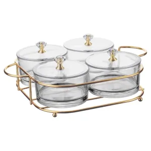 BT Shalom Bowls with Covers and Tray Set 5pc