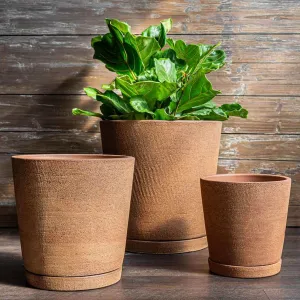Campania International I/O Tapered Cylinder in Clay set of 3