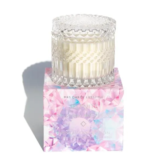 Candle Selenite | Lychee, Quince   French Macaron