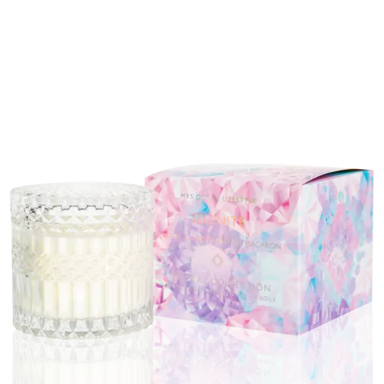 Candle Selenite | Lychee, Quince   French Macaron