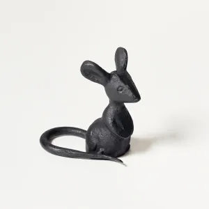Cast Iron Mouse Sculptures – Whimsical Garden and Home Decor