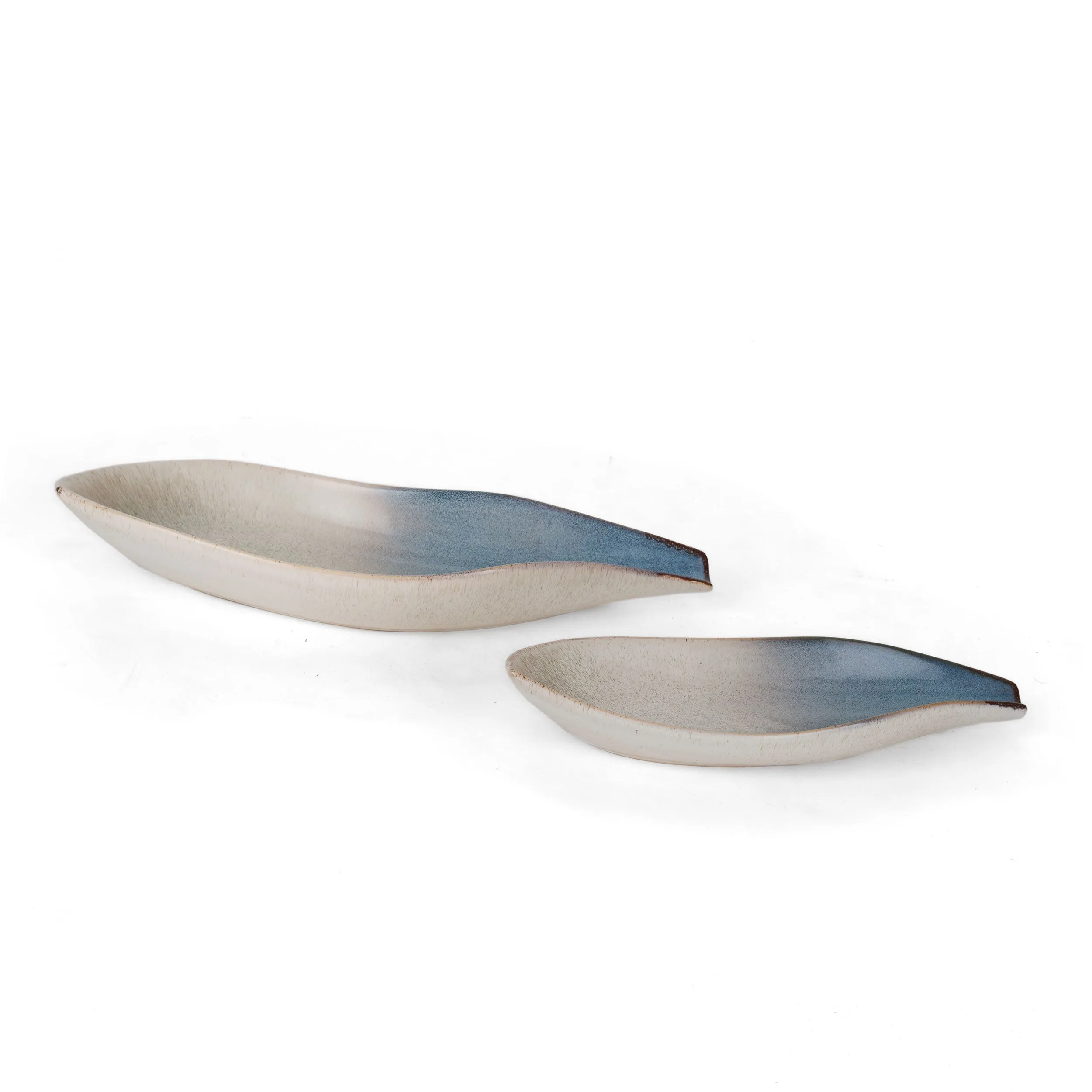 Ceramic stoneware tray, set of 2