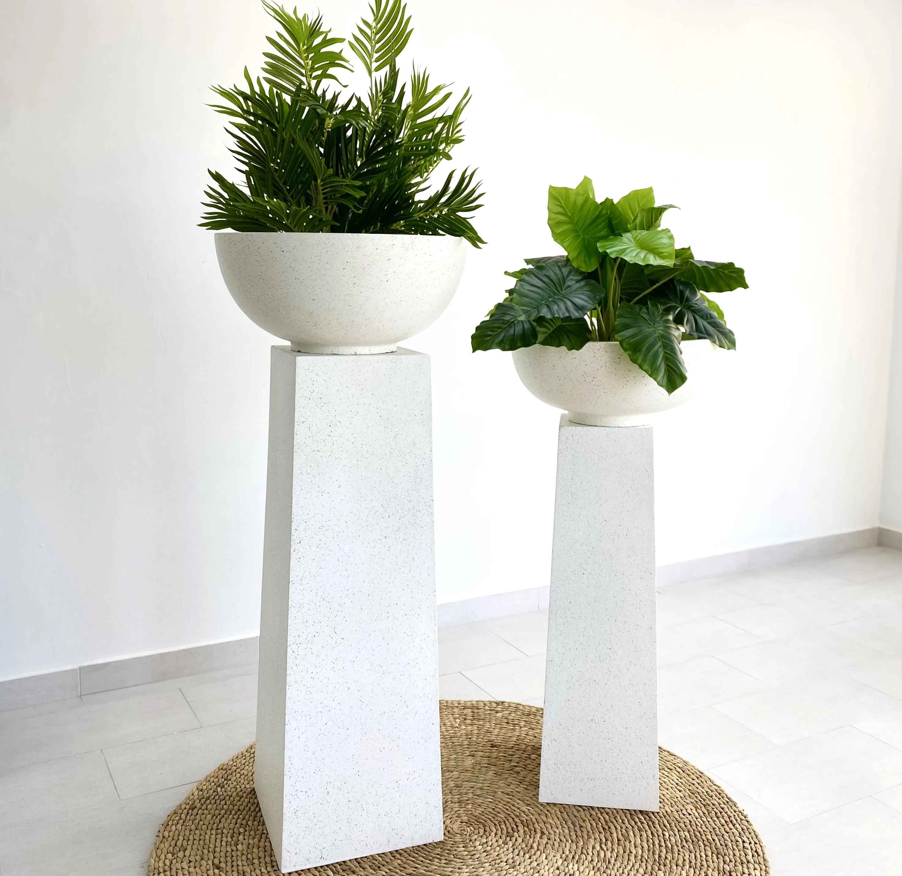 Column Fiber Clay Terrazzo Planter