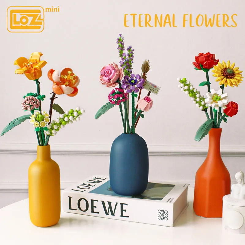 Constructor LOZ Eternal Flowers, Romantic, 547 parts