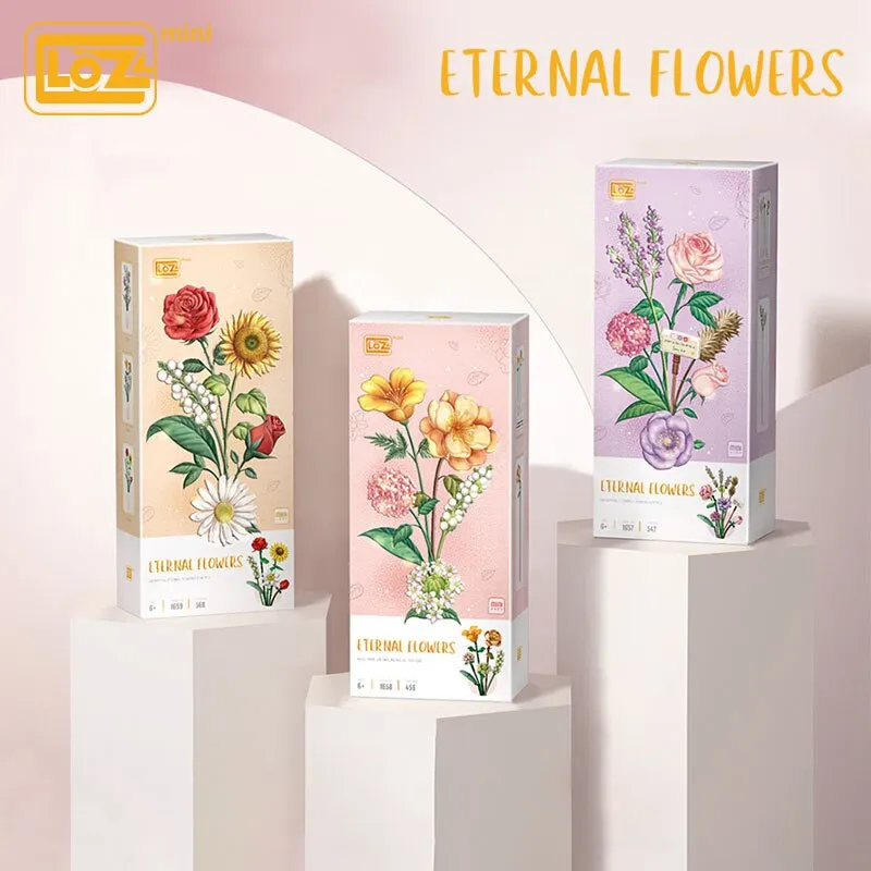 Constructor LOZ Eternal Flowers, Romantic, 547 parts