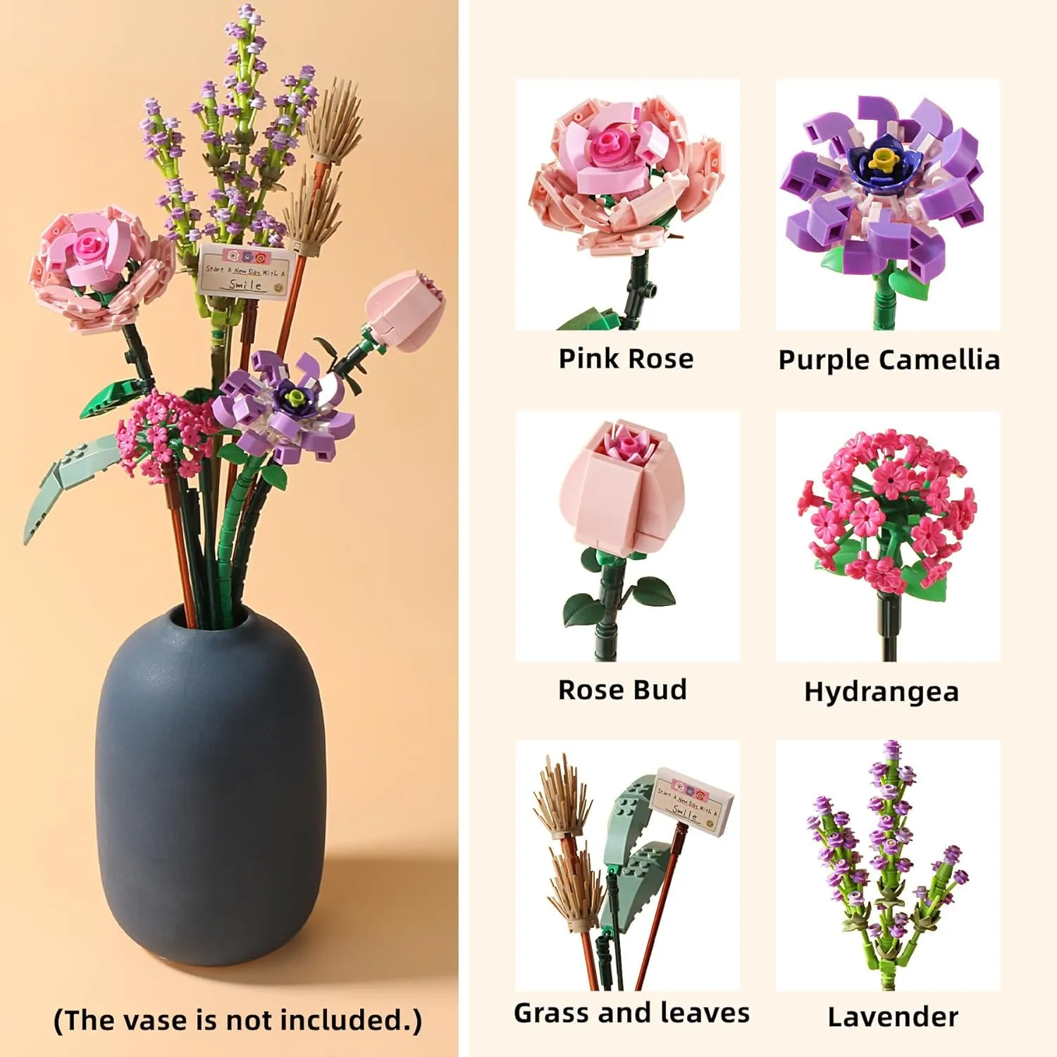 Constructor LOZ Eternal Flowers, Romantic, 547 parts