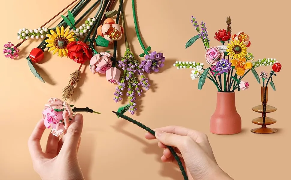 Constructor LOZ Eternal Flowers, Romantic, 547 parts
