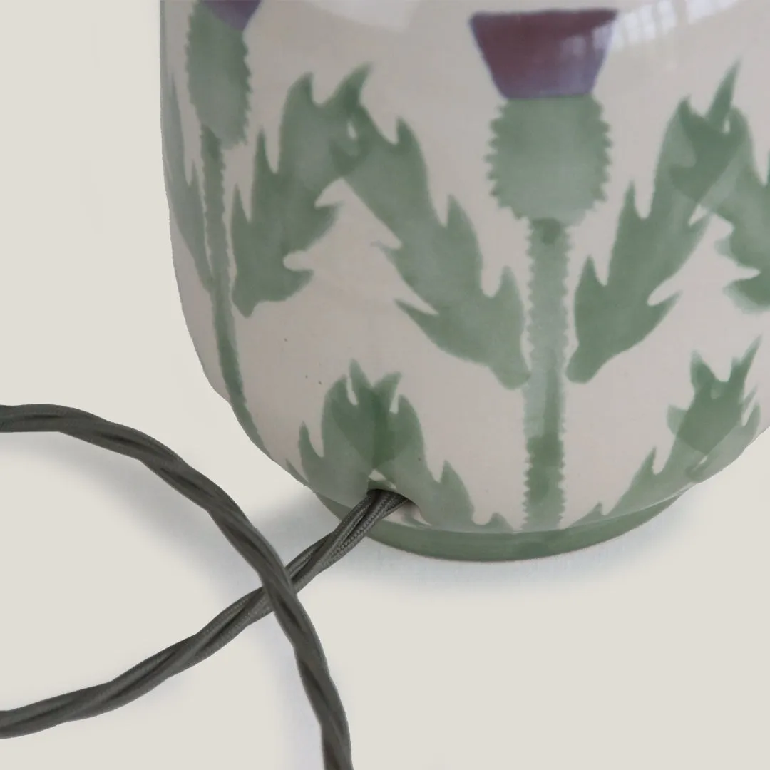 Cream Thistle Small Table Lamp